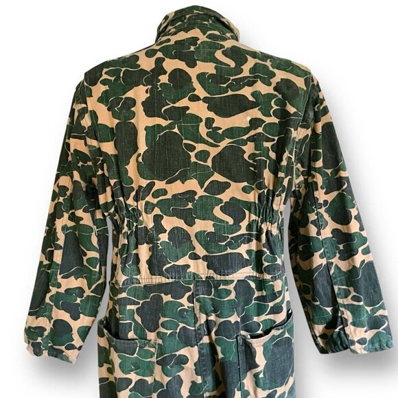 Vintage 1960s Bullseye Bill Mens Hunting Coveralls Sz Large XL Camo Duck Canvas - Picture 10 of 13